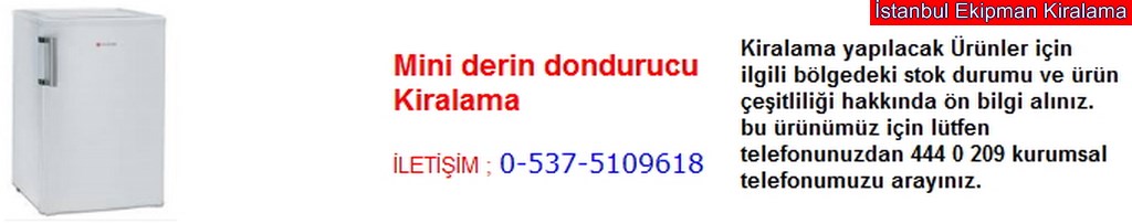 İstanbul mini derin dondurucu kiralama fiyatı modelleri iletişim ; 0 537 510 96 18