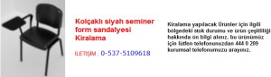 kolçaklı siyah seminer form sandalyesi kiralama