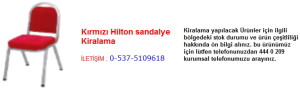 kırmızı hilton sandalye kiralama