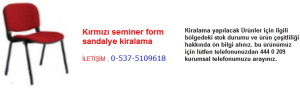 kırmızı seminer form sandalye kiralama