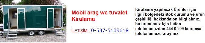 mobil araç wc tuvalet kiralama