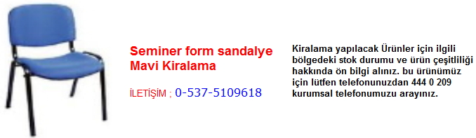 seminer form sandalye mavi kiralama