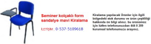 seminer kolçaklı form sandalye mavi kiralama