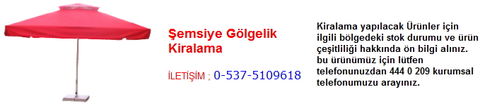 şemsiye gölgelik kiralama